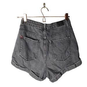 UO • BDG | Foxy super high rise black gray jean shorts cuffed button up fly